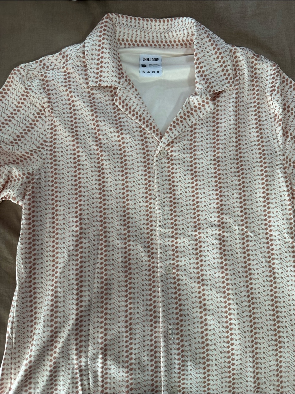 Shell Corp Men's Patterned Short-Sleeve Shirt